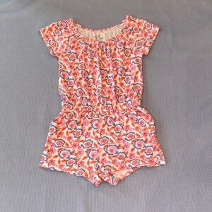 Vineyard Vines Girls Floral Pink & Blue Romper